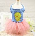 Spring And Summer New Dog Clothing Cat Clothing Pet Supplies Striped Suspender Mesh Skirt Dress Small Dog