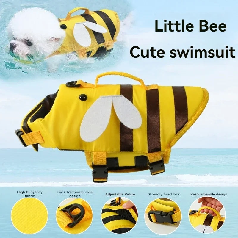 Summer Dog Life Jacket Safety Swimming Suit