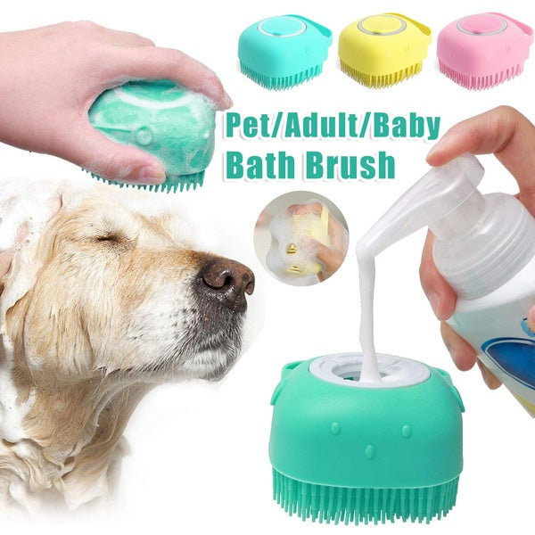 Silicone Cat and Dog Bath Massage Gloves Brush Pet Cat Bathroom Cleaning Tool